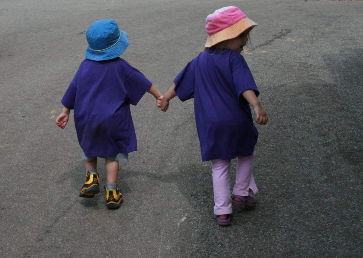 Children on a daycare outing in Milton, Ont., June 26, 2008.