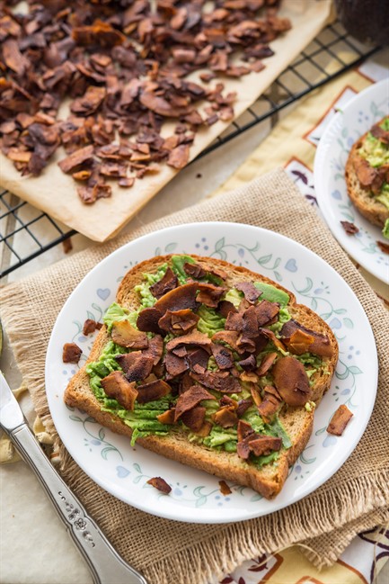 Recipes for coconut 'bacon' on toast rhubarb and chard pie