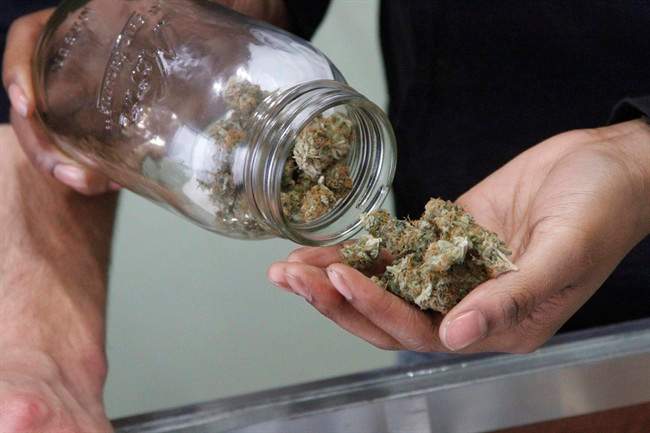 In this Feb. 20, 2015 photo, Alaska Cannabis Club CEO Charlo Greene prepares to roll a joint at the medical marijuana dispensary in Anchorage, Alaska.
