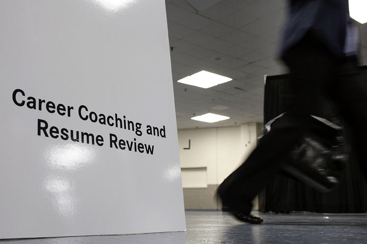 People looking for employment attend an AARP job fair with an emphasis on individuals 50 years old and over on April 12, 2010 in New York City.