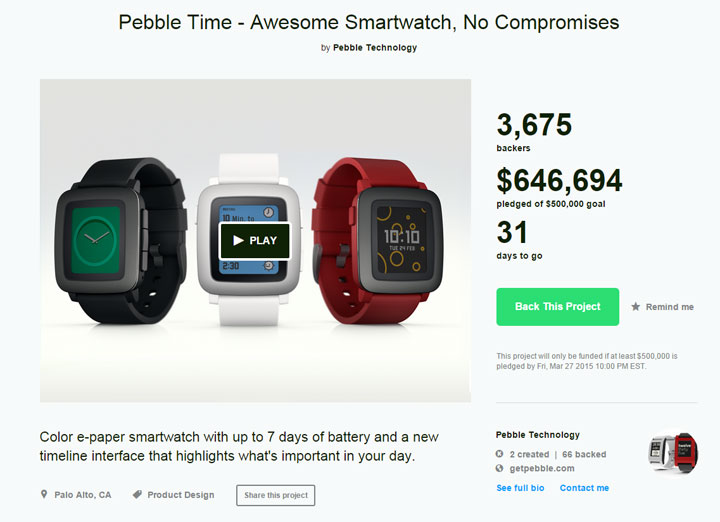 The new Kickstarter campaign for the device launched at 10 a.m. ET Tuesday. Just 17 minutes later the project had surpassed its $500,000 funding goal. 