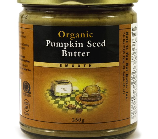 Pumpkin seed butter can be a healthier snack swap for peanut butter.