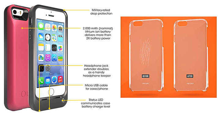 Ventev Powercell 3015 3000 mAh portable battery while Ventev regen heals scratches