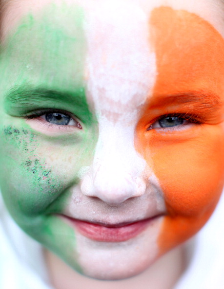 St. Patrick's Day face-painting