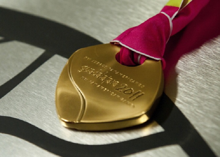 Detail of medal during the Woman’s 10m Air Pistol Qualification Round during Day Two of the XVI Pan American Games at the Pan American Shooting Range on October 16, 2011 in Guadalajara, Mexico.