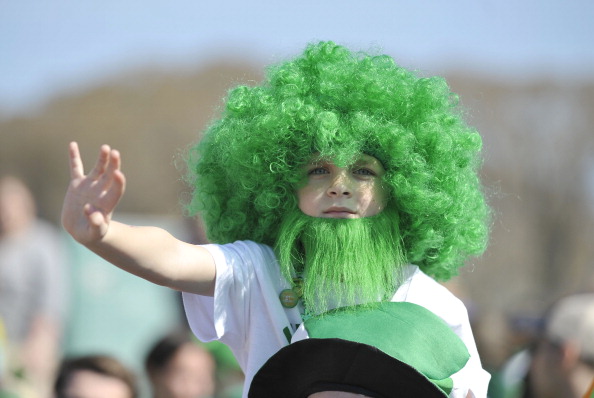 Cute dressed-up kids on St. Patrick's day