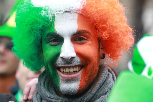 St. Patrick's Day face-painting