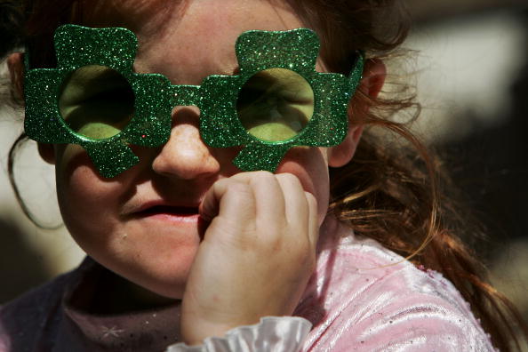 Cute dressed-up kids on St. Patrick's day