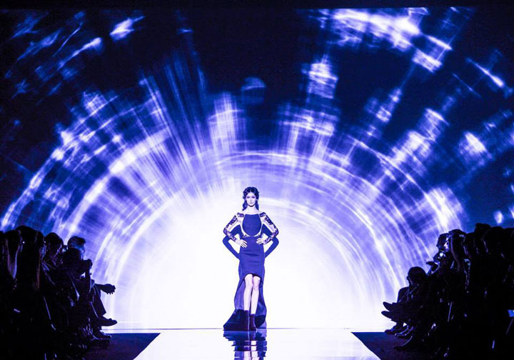 Inside the tents at Toronto's World MasterCard Fashion Week.