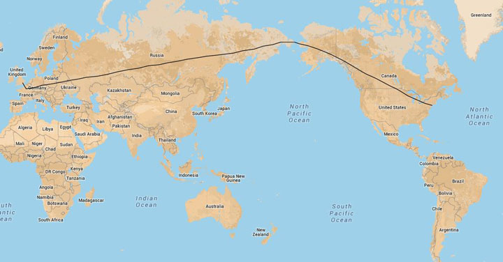 A series of tunnels, railways, and roads could one day link London to New York City, should a newly proposed project spanning Russia and the Bering Strait be completed.