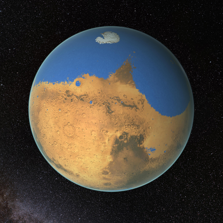 Mars as seen with water