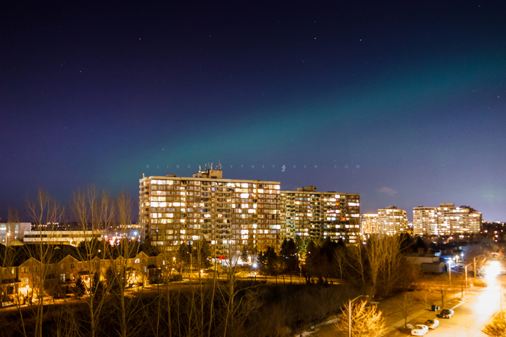 The northern lights from Richmond Hill, Ontario, just north of Toronto.