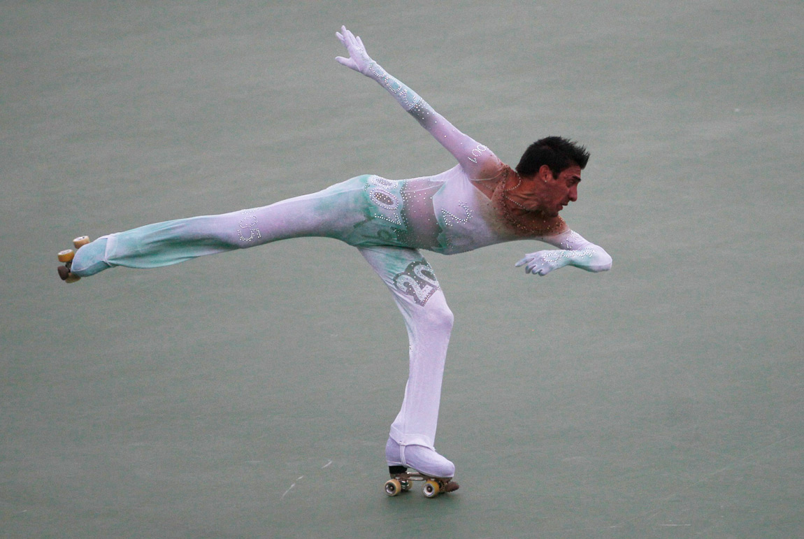 Argentina's Daniel Arriola skates during the 2011 Pan Am Games
