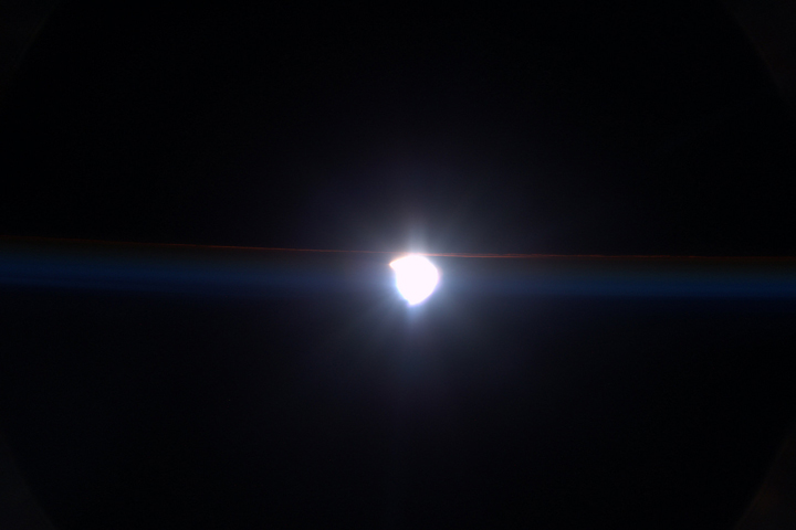 Italian astronaut Samantha Cristoforetti took this image of the March 20, 2015 solar eclipse from onboard the space station.