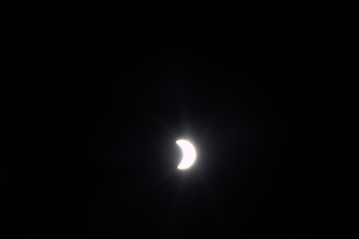 The eclipse as seen from the International Space Station on March 20, 2015.