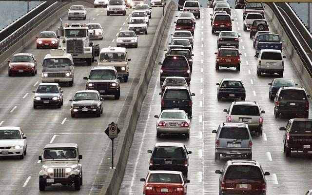 Traffic congestion in Vancouver.