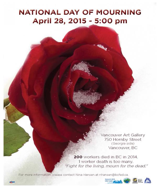 National Day of Mourning honours workers who died or were injured on the job - image