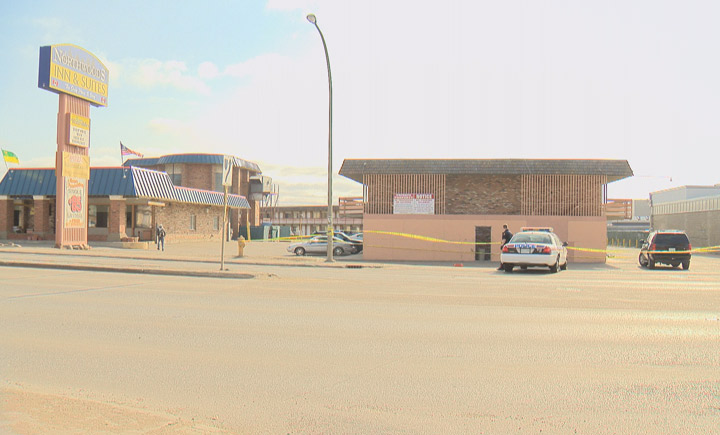 Saskatoon police have launched an investigation after an injured man found in a motel parking lot Saturday was later pronounced dead in hospital.
