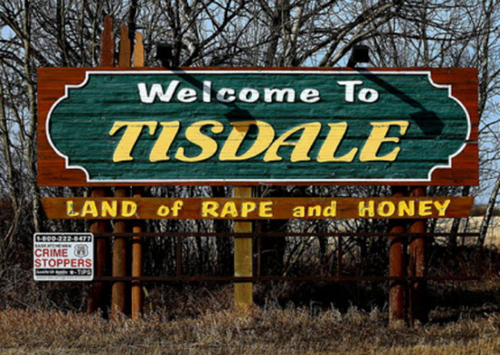 A small town in northern Saskatchewan is asking residents whether it's time to change its slogan.