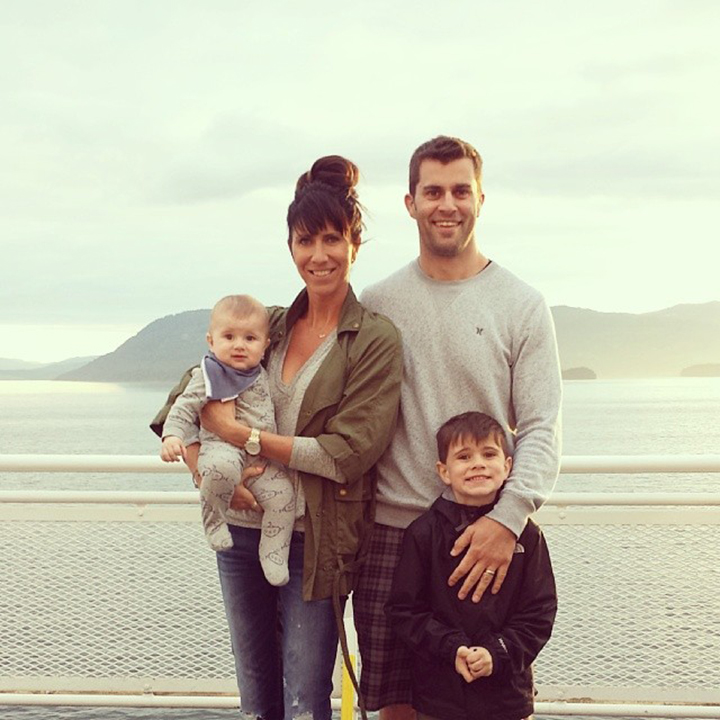 Lisa Dutton with her husband and kids.