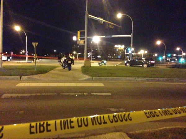 One woman was killed and a man left in serious condition following a fatal hit and run between a car and a motorcycle on the 122 Street overpass at Whitemud Drive in southwest Edmonton. 
