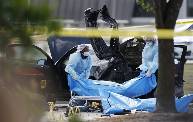 Officials have named Elton Simpson and Nadir Soofi as the two suspects responsible for attacking a “draw the prophet Muhammad” cartoon contest in Texas on Sunday, which left one security guard injured.