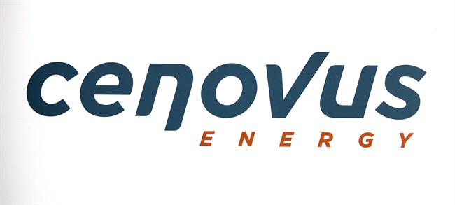 Cenovus Energy logo at the company's annual meeting in Calgary, Wednesday, April 25, 2012. 
