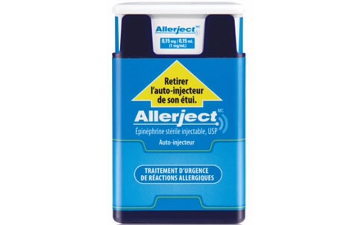 Health Canada is recalling lots 2857508 and 2857505 of Allerject 0.15 mg/0.15 ml auto-injector following the discovery of a defect with the needle.