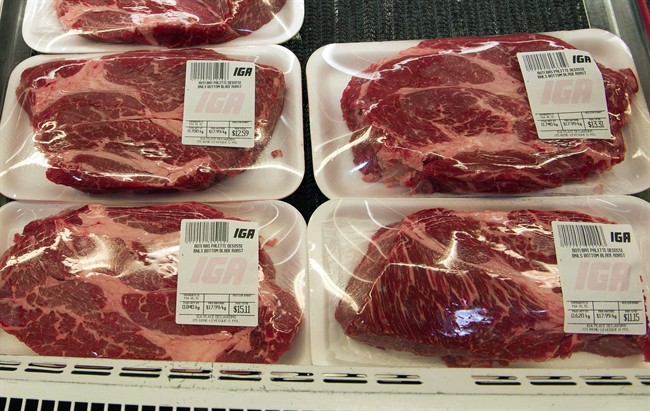 Packaged meat is seen at a grocery store Tuesday, May 19, 2015 in Montreal. 