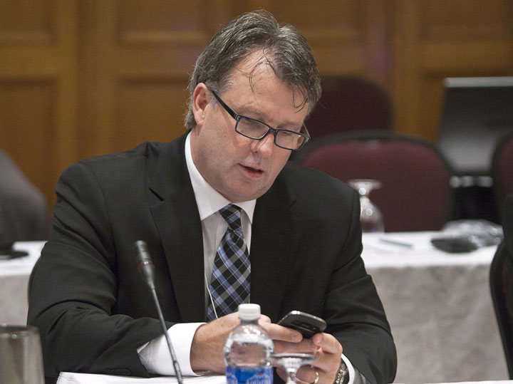 Prince Edward Island Health Minister Doug Currie attends a meeting of federal and provincial health ministers in Halifax on Thursday, Sept. 27, 2012. 