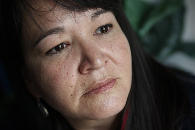Christine Merasty is photographed in Winnipeg, Tuesday, June 17, 2015. Child welfare agents took Christine Merasty from her mother's arms shortly after her birth at a hospital on Christmas Day in 1970.
