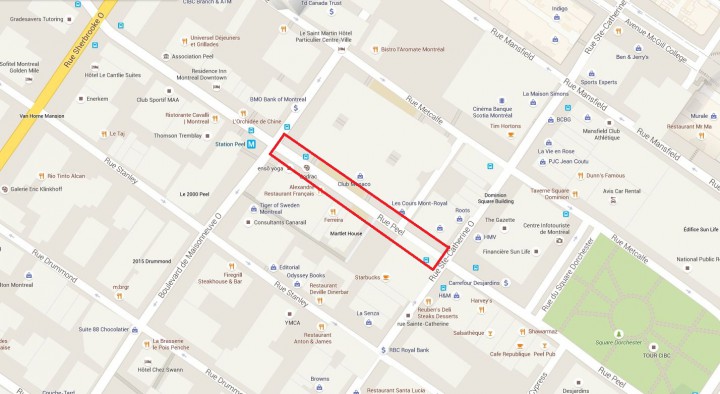Peel has been completely closed for construction.