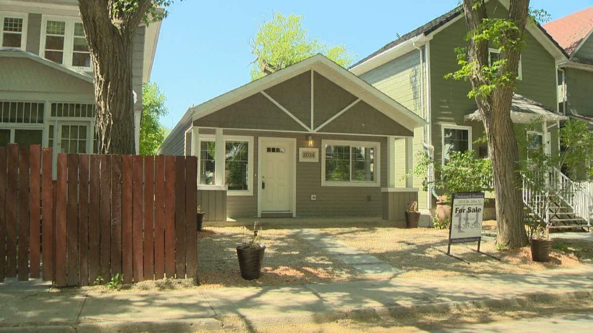 This newly built home in Heritage doesn’t stand out as much compared to some other infill developments.