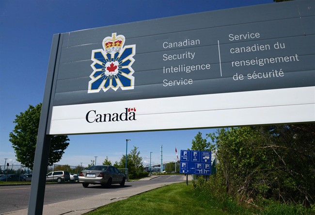 A sign for the Canadian Security Intelligence Service building is shown in Ottawa, Tuesday, May 14, 2013.