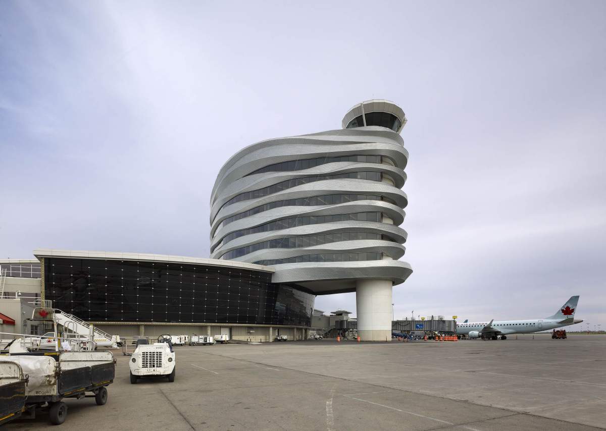 Edmonton International Airport's eight-storey Central Tower. 