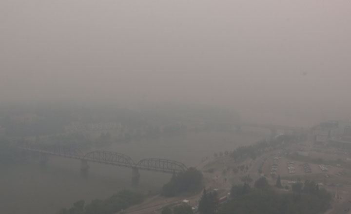 This photo of Saskatoon was taken at the top of the Radisson Hotel at 6 p.m. Saturday.