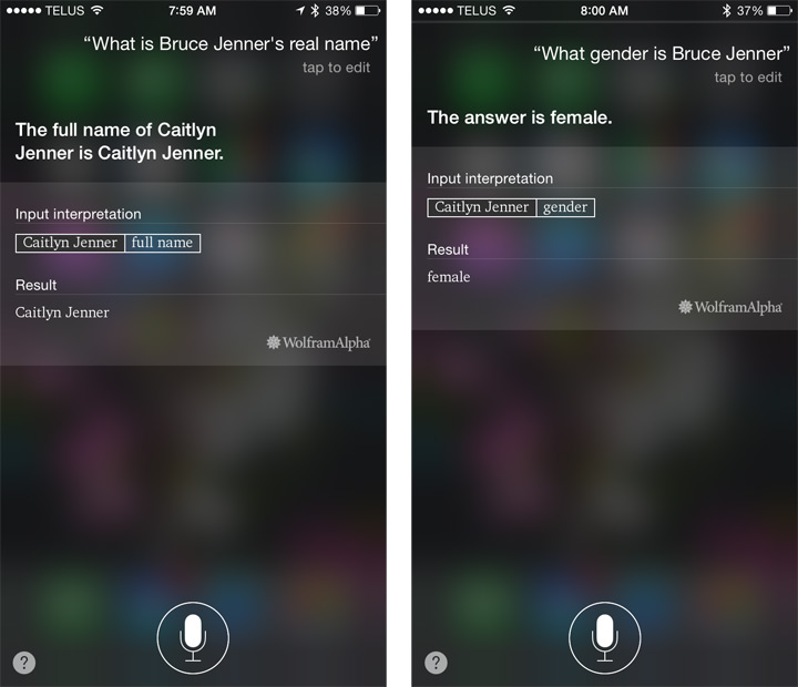 Siri will correct anyone who tries to use Caitlyn Jenner’s former name - image