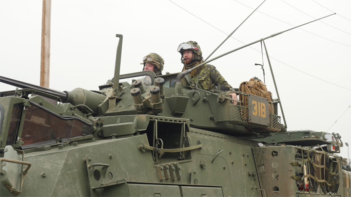 Canadian Forces troops getting ready to deploy from Prince Albert on July 7, 2015 to assist with fighting wildfires in northern Saskatchewan.