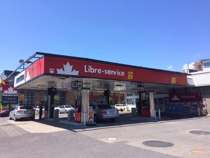 The Petro-Canada on Saint-Charles in Longueuil where the winning ticket was bought.