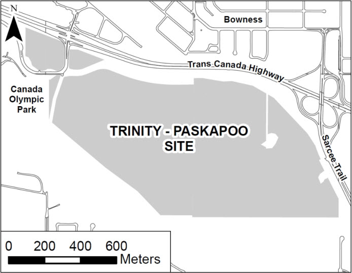 Trinity / East Paskapoo Slopes area map