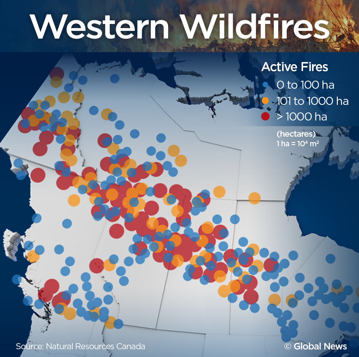 Incredible images of fires raging across Western Canada - image