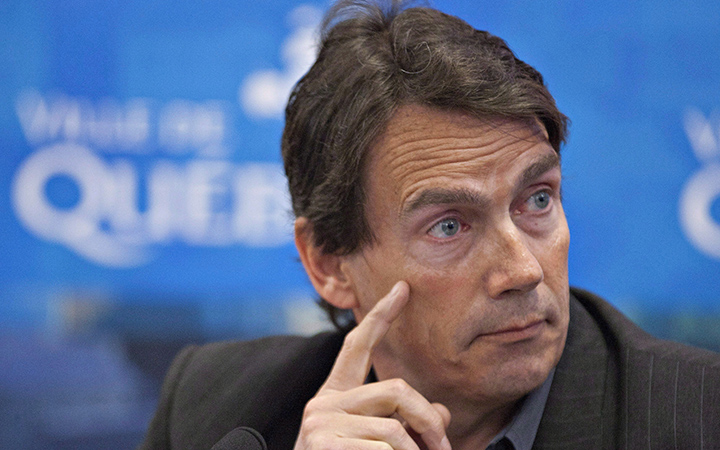 Parti Quebecois leader Pierre Karl Peladeau in Quebec City, Que.