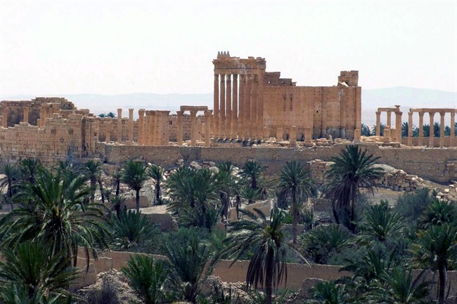 This file photo released on Sunday, May 17, 2015, by the Syrian official news agency SANA, shows the general view of the ancient Roman city of Palmyra, northeast of Damascus, Syria. 