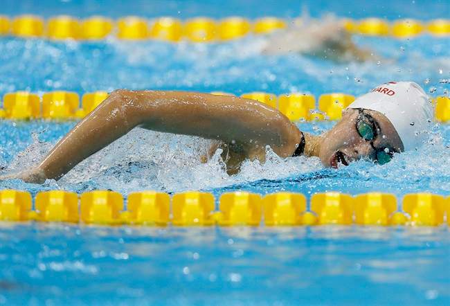 Canada's Aurelie Rivard competes in the women's 400m Freestyle S10 event at the 2012 Paralympics, on Sept. 5, 2012, in London. She travels the planet as one of Paralympic swimming's brightest young stars, and has already stood atop numerous international medal podiums.But Aurelie Rivard looks forward to the day she can do what other teenagers take for granted - texting with two hands. The punctuation mark to her outstanding year will come in September, when she gets her first-ever prosthetic hand, custom-matched to her skin tone and complete with heated sensors in the fingertips for texting. THE CANADIAN PRESS/AP, Kirsty Wigglesworth.