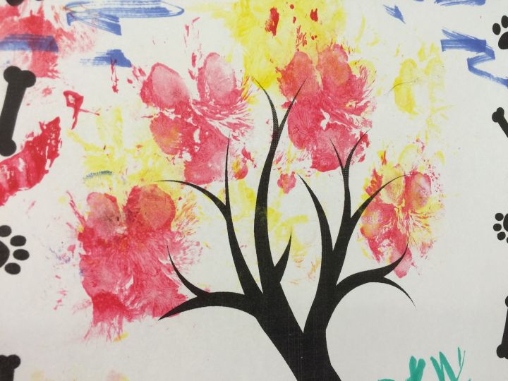 Some of Daisy’s artwork ahead of the Bark Mitzvah in Calgary set for Aug. 23, 2015.