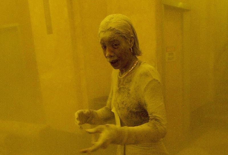 Marcy Borders became known as the Dust Lady after this iconic photo of her, from the Sept. 11 attacks on the World Trade Center, appeared around the world. 