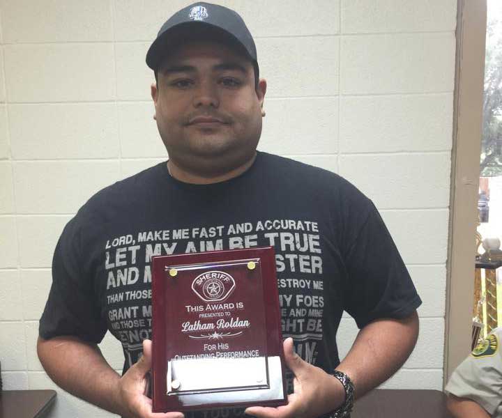 Former Deputy Roldan earned an award for his outstanding performance in May.