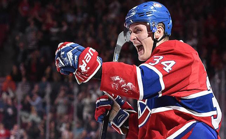 Michael McCarron looks to leave a lasting impression in Montreal. Pre-season game against Toronto, Tuesday, September 22, 2015.