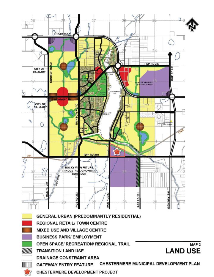 Chestermere map