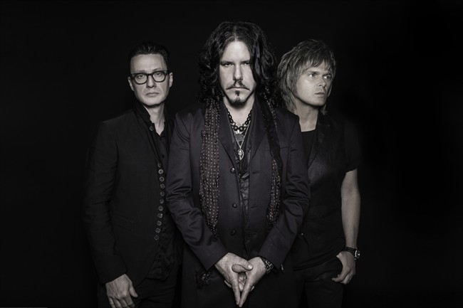 Members of The Tea Party (left to right) Stuart Chatwood, Jeff Martin and Jeff Burrows are shown in a handout photo. 